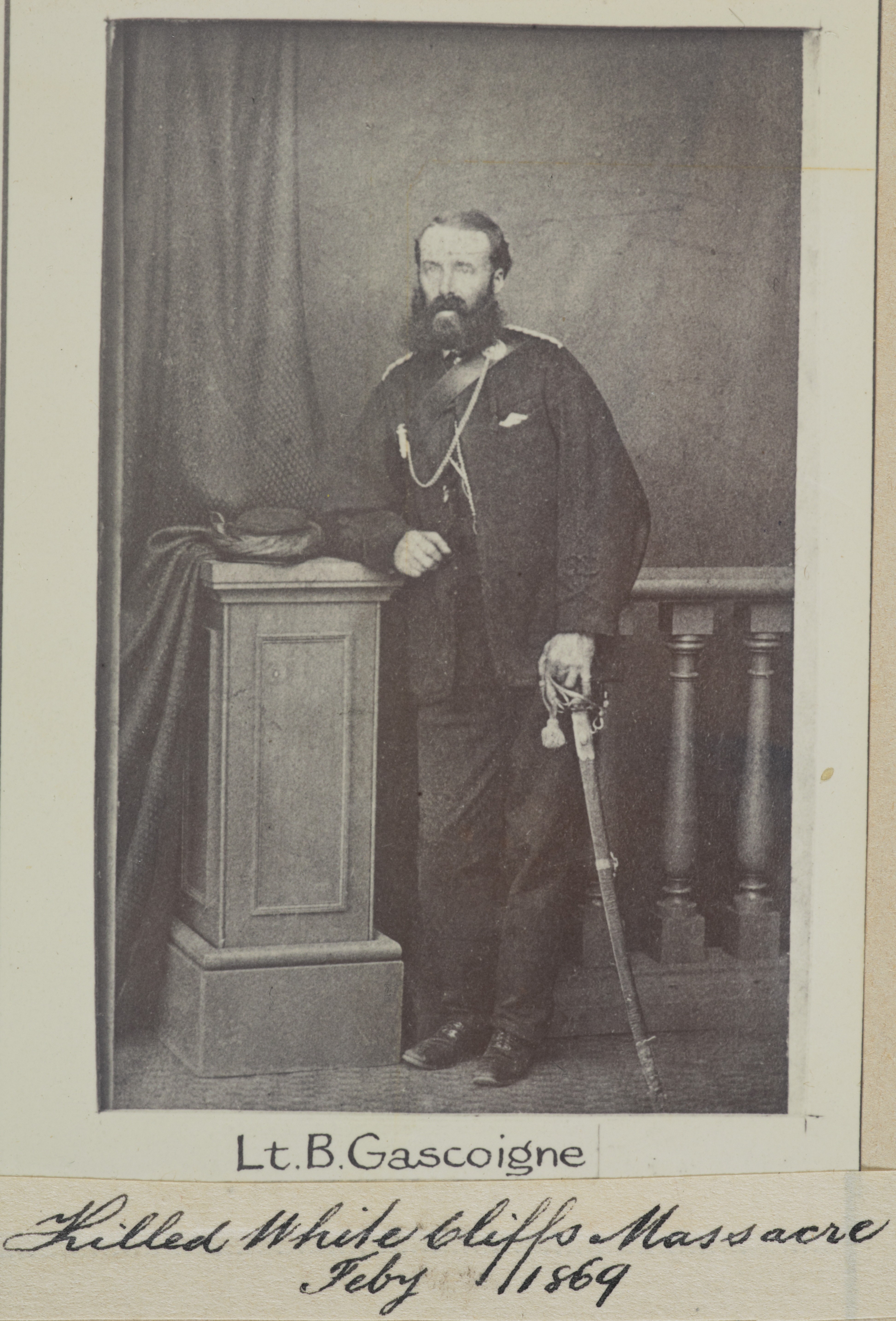 Lieutenant Bamber Gascoyne (1831-1869). Unknown photographer. Collection of Puke Ariki (PHO2011-2464).