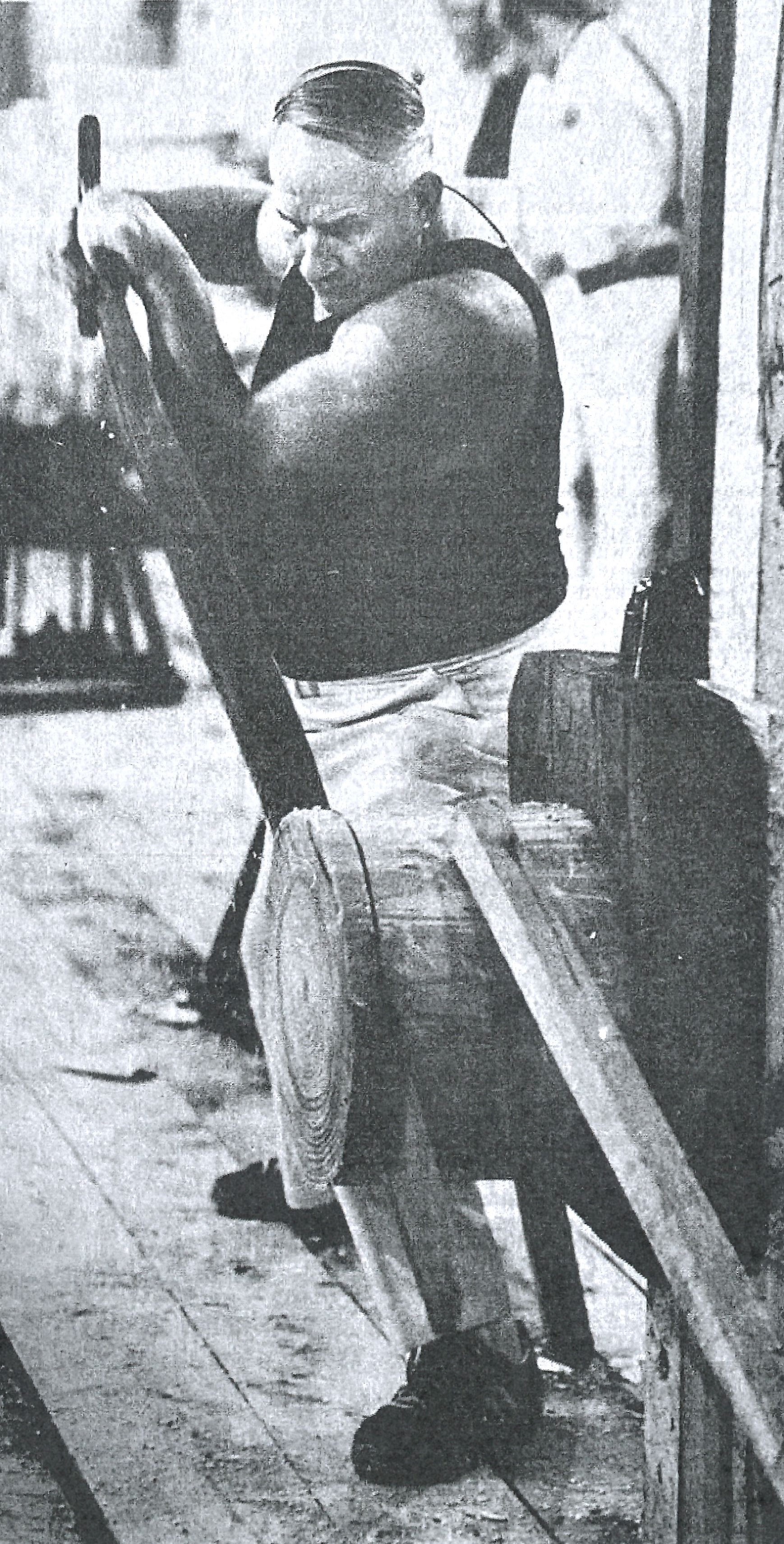Mervyn Jensen competing at the New Plymouth Winter Show (Taranaki Daily News 13 May 1981).