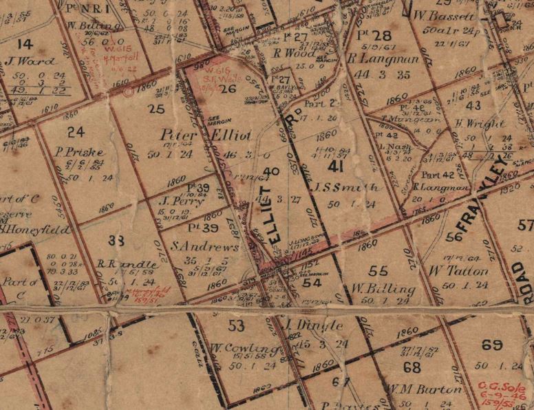 Detail From Paritutu SD Crown Grant Map