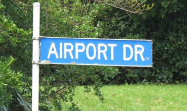 Airport Drive sign (2020). Rachel Sonius. Word on the Street image collection.