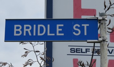 Bridle Street sign (2024). Rachel Sonius. Word on the Street image collection.